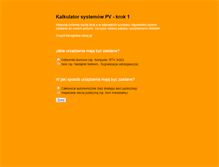 Tablet Screenshot of kalkulator.fotoogniwa-sklep.pl